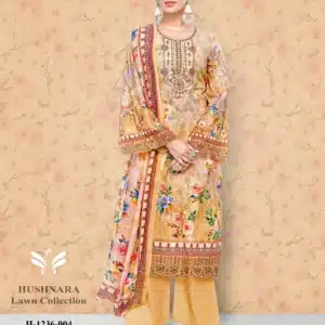 Alok Hushnara Brown Unstiched Three Piece