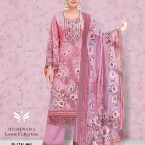Alok Hushnara Purple Unstiched Three Piece