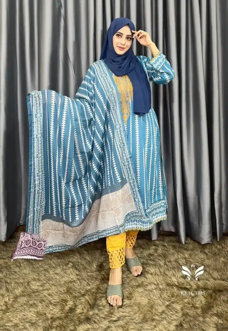 Buy Boutiques cotton semi stitched Three Piece