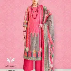 Alok Afsanah Pink Unstiched Three Piece