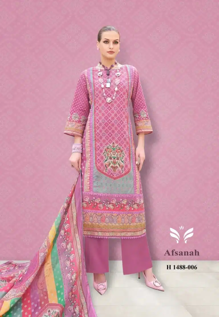 Alok Afsanah Purple Unstiched Three Piece