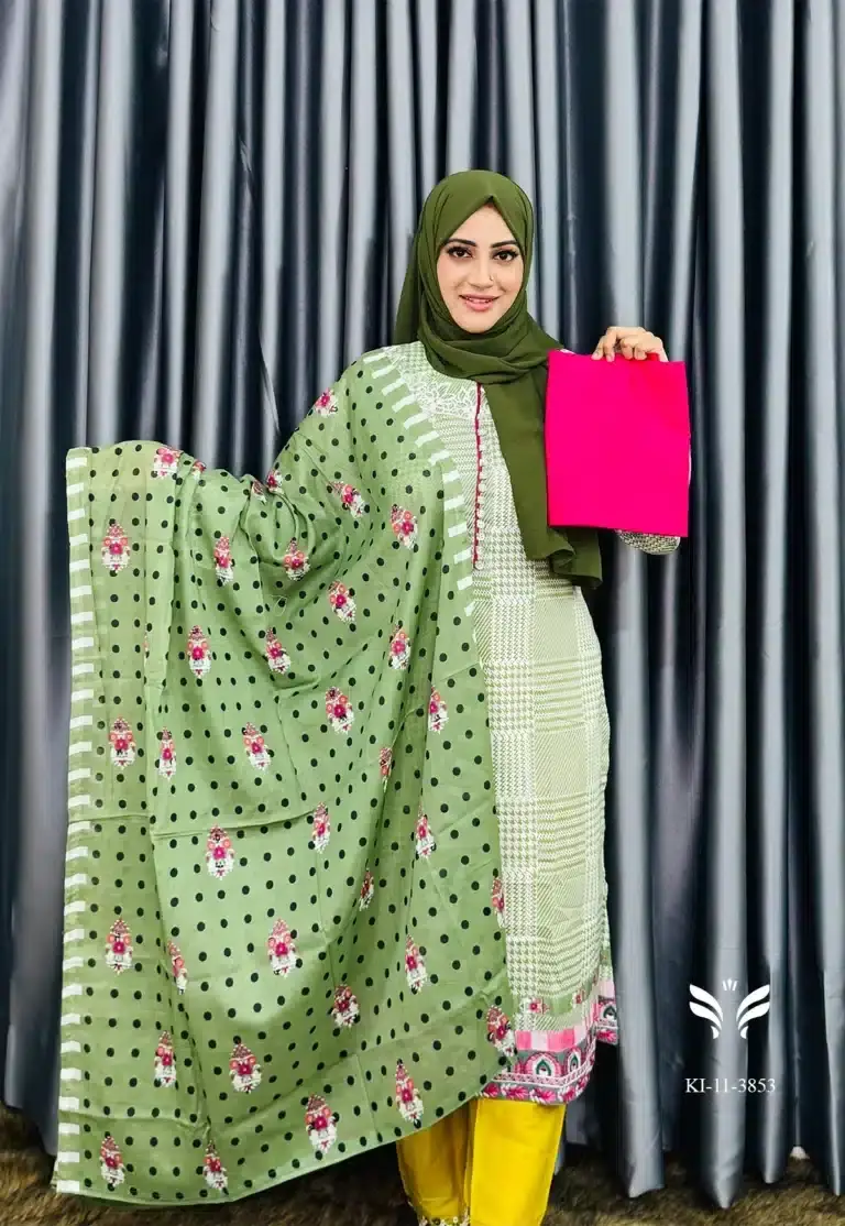 Pakistani Boutique Inspired Green Stiched 3 Peice