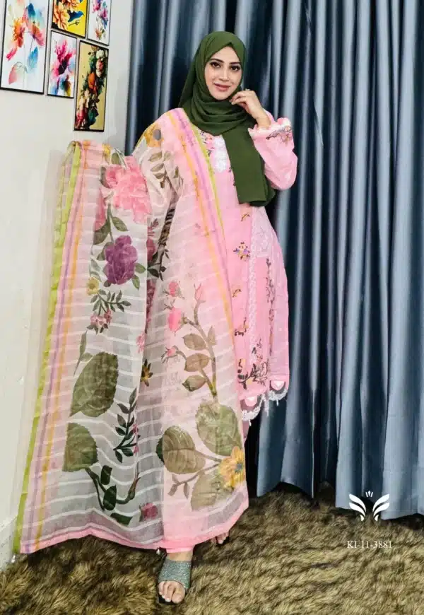 Pakistani Qalamkar Inspired Stitched 3 Piece