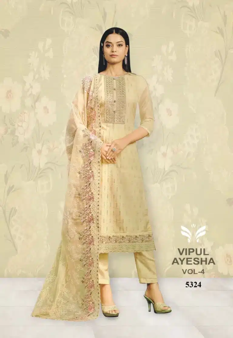 Vipul Ayesha Buttercream unstiched Four Piece
