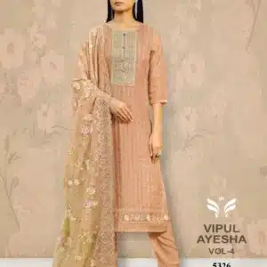 Vipul Ayesha Light Coffee Unstiched Four Piece