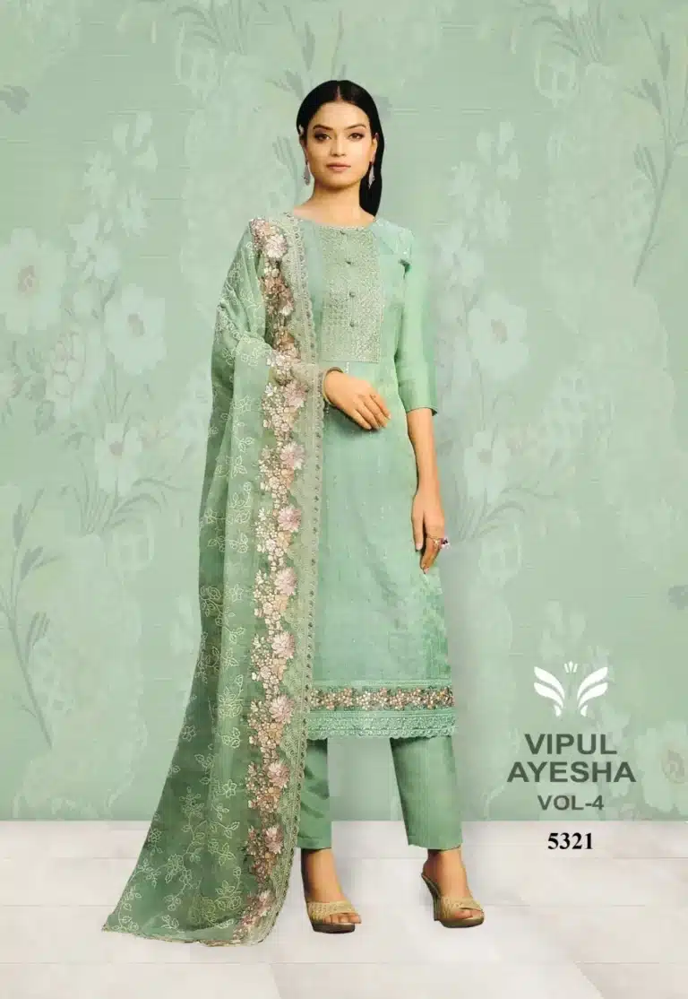 Vipul Ayesha Pastel Unstiched Four Piece
