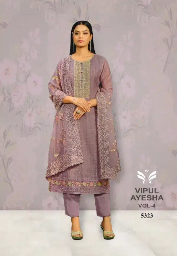 Vipul Ayesha Purple unstiched Four Piece