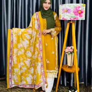 Pakistani boutique inspired Embroidery stitched 3 piece
