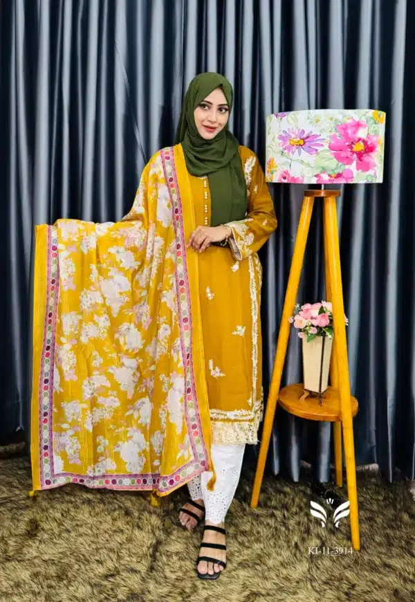 Pakistani boutique inspired Embroidery stitched 3 piece
