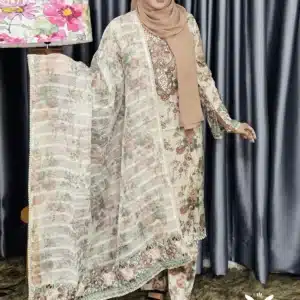 Pakistani ethnic Brand inspired stitched 3 piece