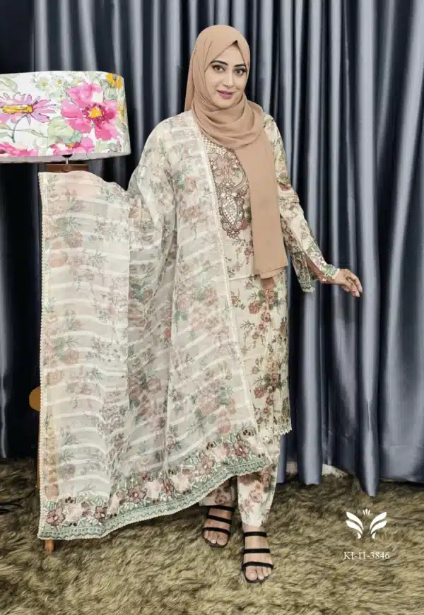 Pakistani ethnic Brand inspired stitched 3 piece