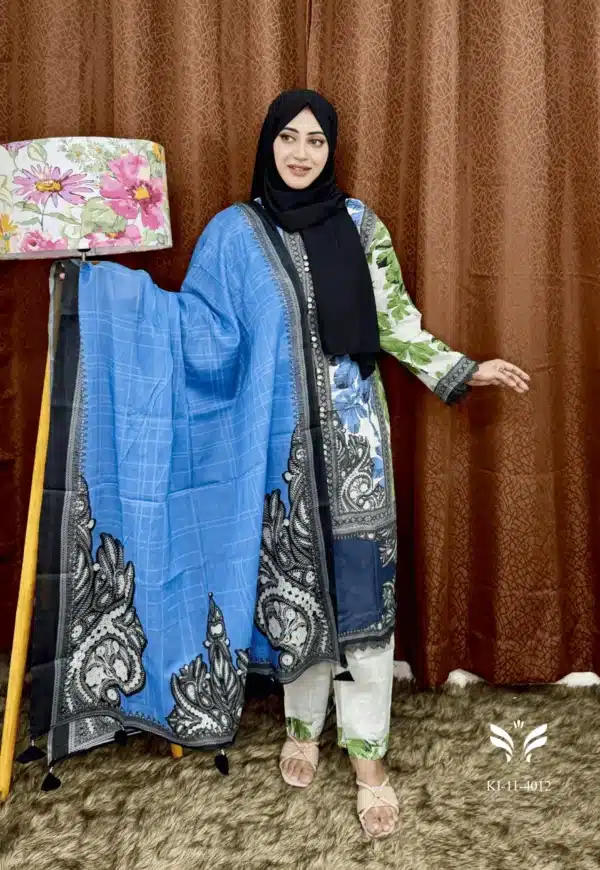 Sana Safinaz Inspired stitched 3 piece kamiz set - Image 2