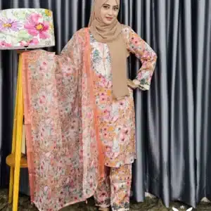 Pakistani ethnic Brand inspired stitched 3 piece