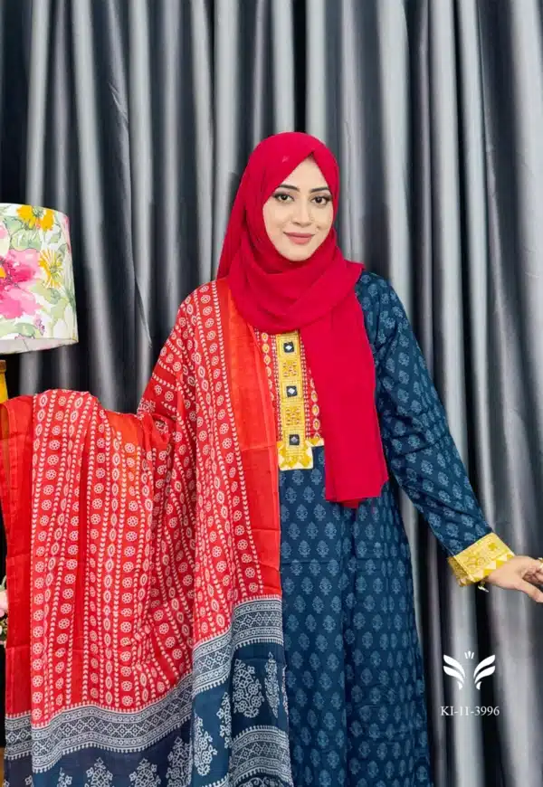 Digital print in Navy Blue color - Image 2