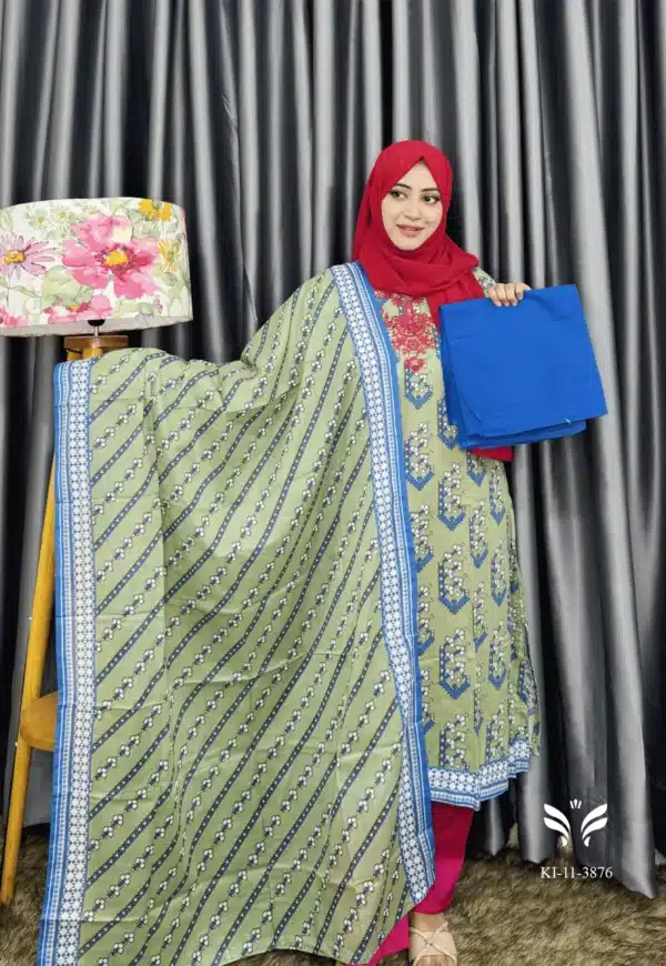 premium cotton with embroidery work on neck