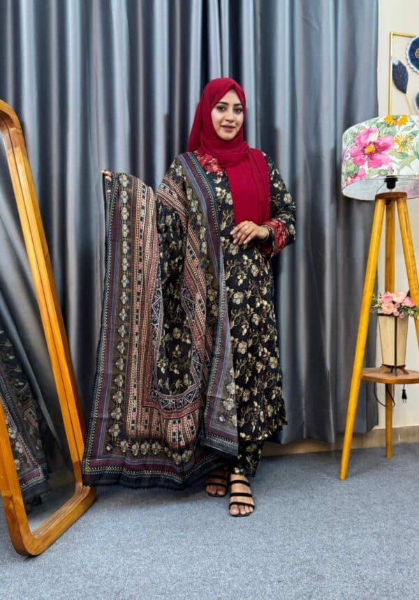 Pakistani inspired stitched 3 piece anarkali set